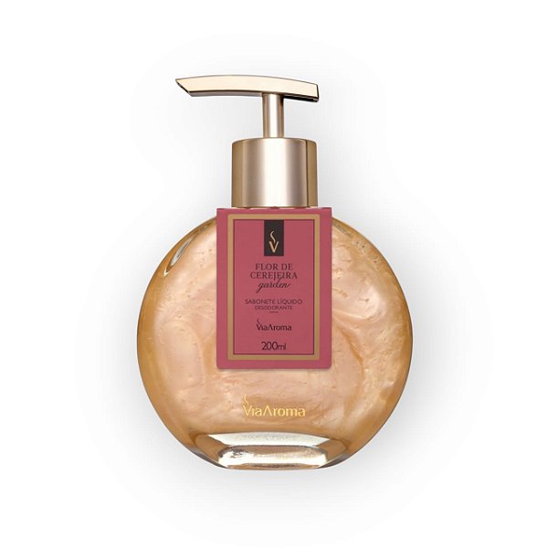 Sabonete Liquido Desodorante Flor de Cerejeira Garden Via Aroma 200ml