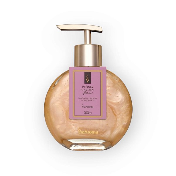Sabonete Liquido Desodorante Peonia Garden Flower Via Aroma 200ml