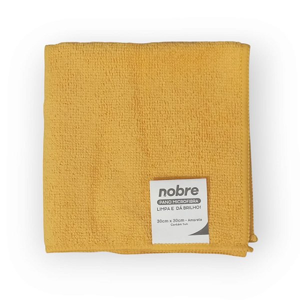 Pano de microfibra 30x30cm 1un amarelo Slim - Nobre