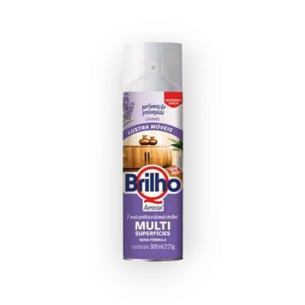 LUSTRAS MOVEIS QBRILHO AEROSSOL LAVANDA 300ML BOMBRIL