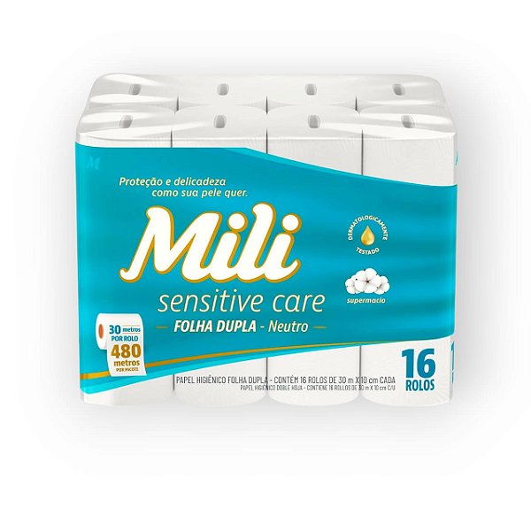 PAPEL HIGIENICO 30M MILI NEUTRO COMPACTO FD COM 16 ROLOS