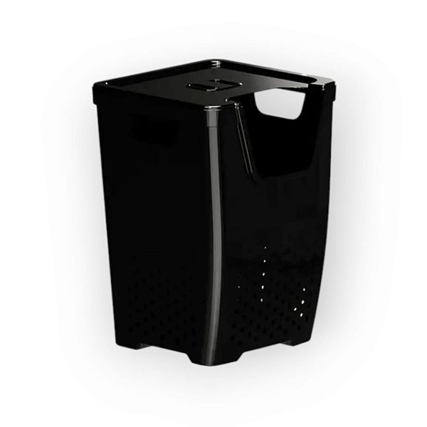 CESTO DE ROUPAS EMPILHAVEL - PRETO 43,8L