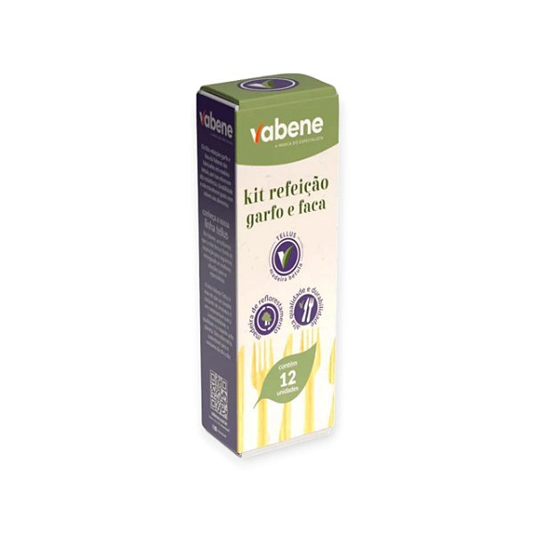KIT REFEICAO GARFO E FACA EMBALADOS COM 12UN - VABENE