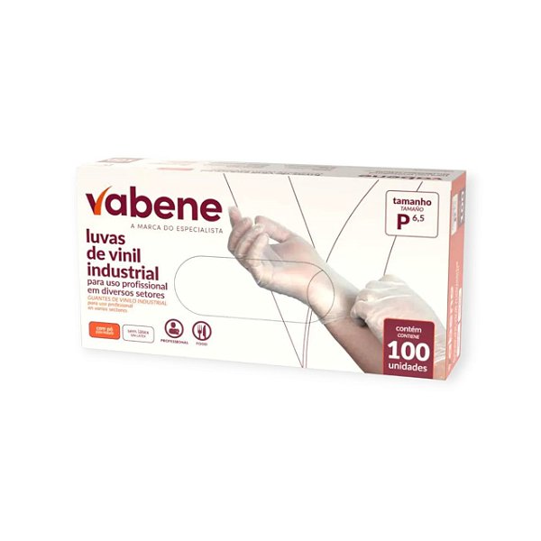 LUVA VINIL PROTECAO INDUSTRIAL C/PO P 100UN - VABENE