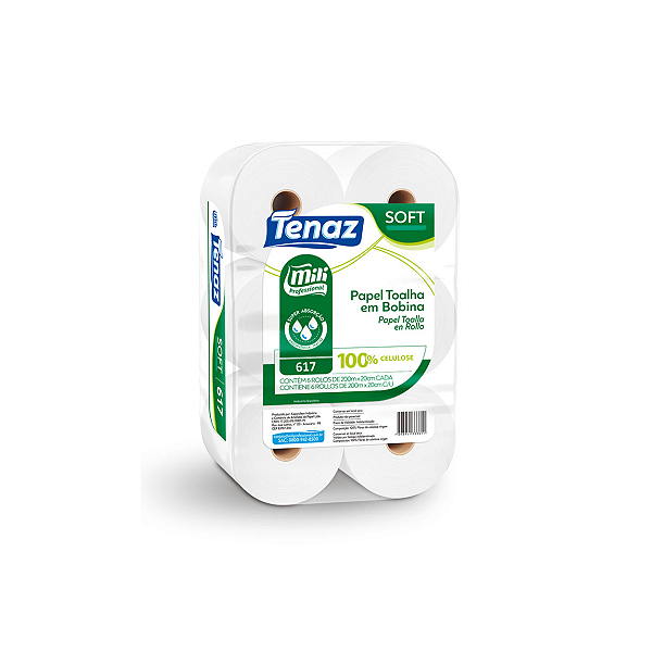 BOBINA TENAZ SOFT SLIM 20G 6 ROLOS 200MX19CM - MILI