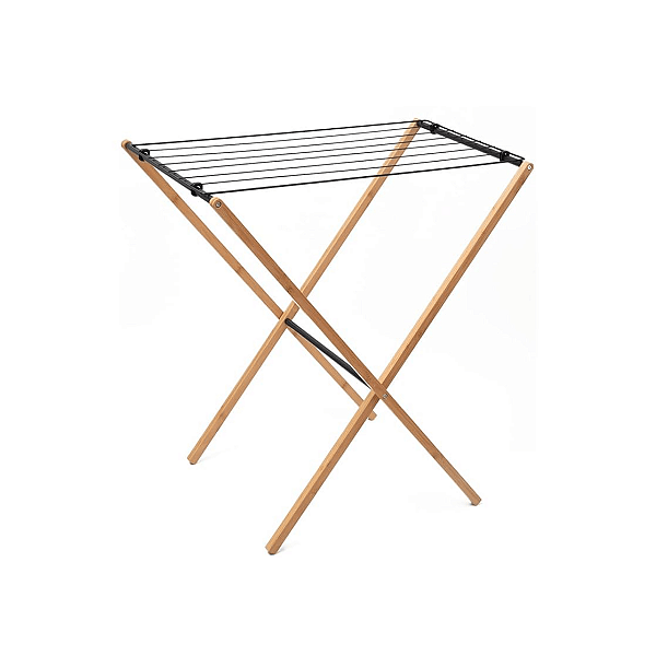 VARAL HORIZONTAL BAMBU C/ HASTES METALICAS PRETO - SIMPLO
