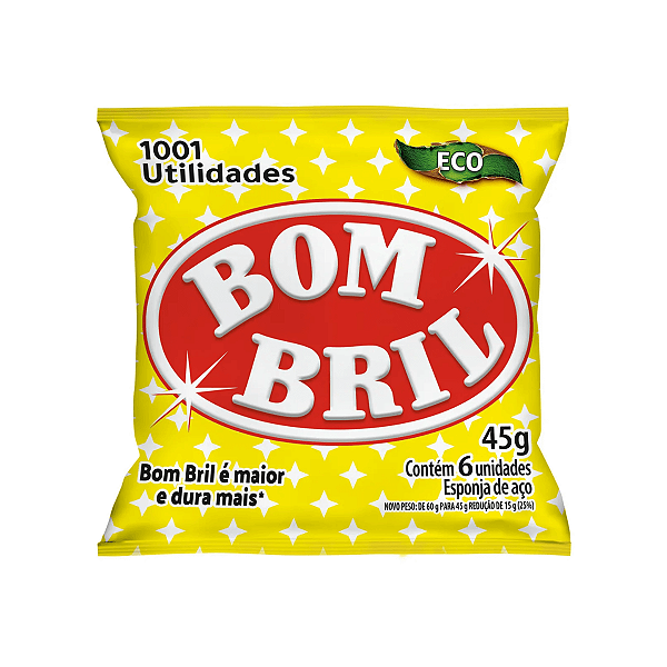 Lã de Aço Bombril Eco 45g com 6un Original