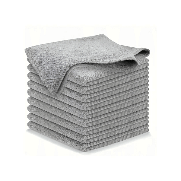 Pano de microfibra 60x80cm (pct c/ 10 un) cinza Slim - Nobre