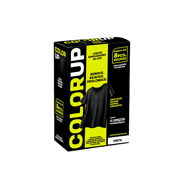 Lencos Renovadores de Cor ColorUp Preto - Na Lata