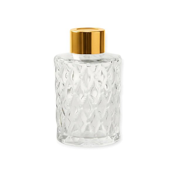 VIDRO MICRO GARRAFA TAMPA DOURADO 150 ML