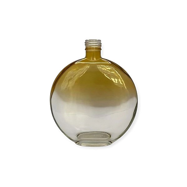 VIDRO LUNA 550 ML ROSCA 28 AMBAR DEGRADE COM BEGE