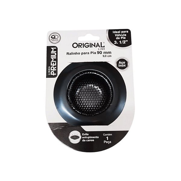 RALINHO DE PIA INOX 9 CM PRETO