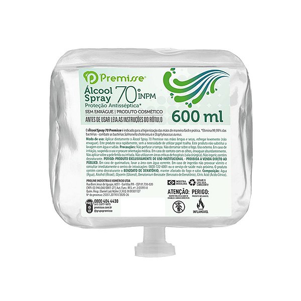 Refil Spray Antisseptico Clean - 600ml - Premisse