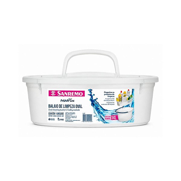 Balaio de Limpeza Oval Hydrus Transparente 14L Sanremo