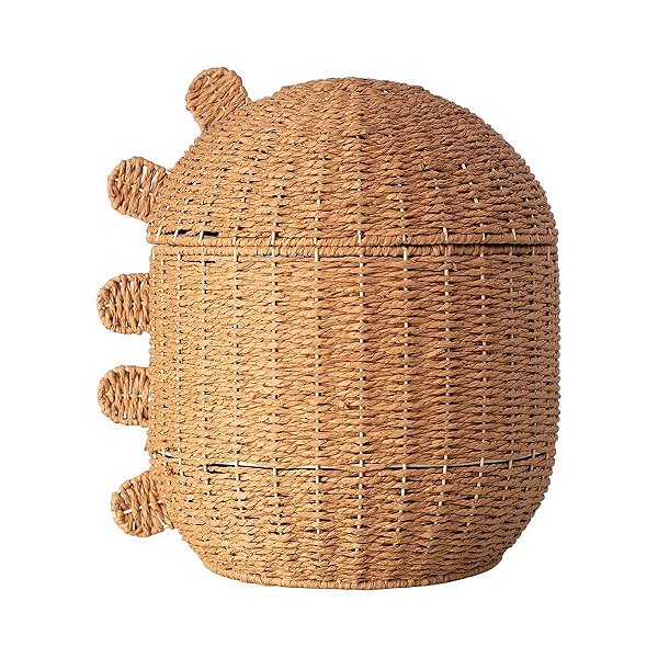 Cesto com tampa dinossauro de corda natural Oikos