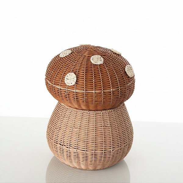 Cesto fibra de celulose com tampa cogumelo Oikos