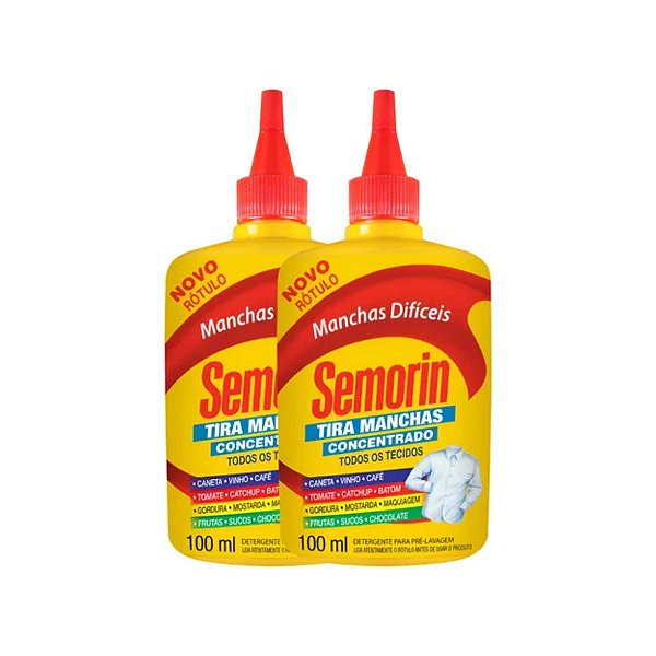 KIT COM 2 UND SEMORIN TIRA MANCHAS TRADICIONAL 100ml