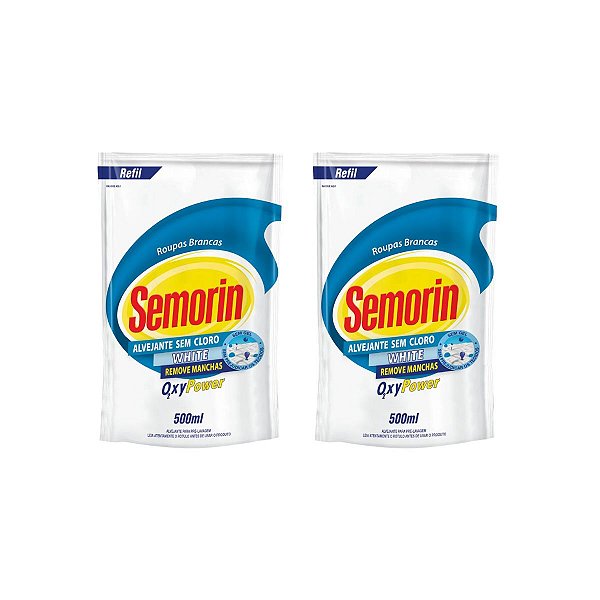 KIT COM 2 UND SEMORIN ALVEJANTE SEM CLORO WHITE 500ML
