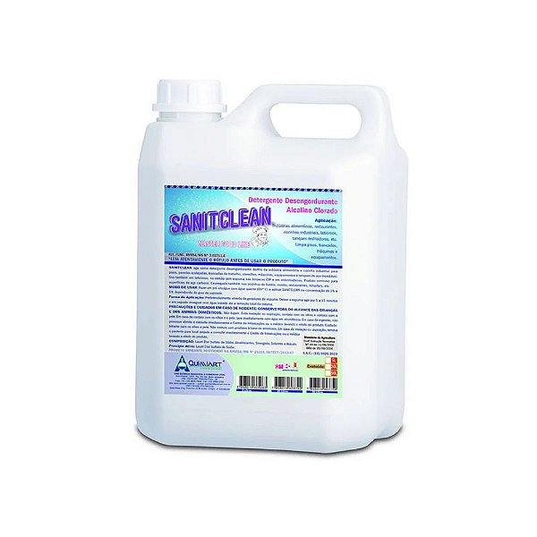 SANITCLEAN - Detergente Alcalino Clorado 5L QUIMIART