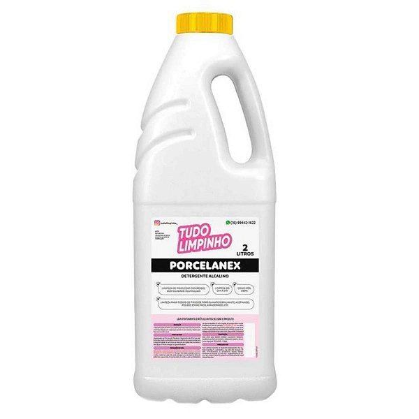 Porcelanex Detergente alcalino 2 litros Tudo Limpinho