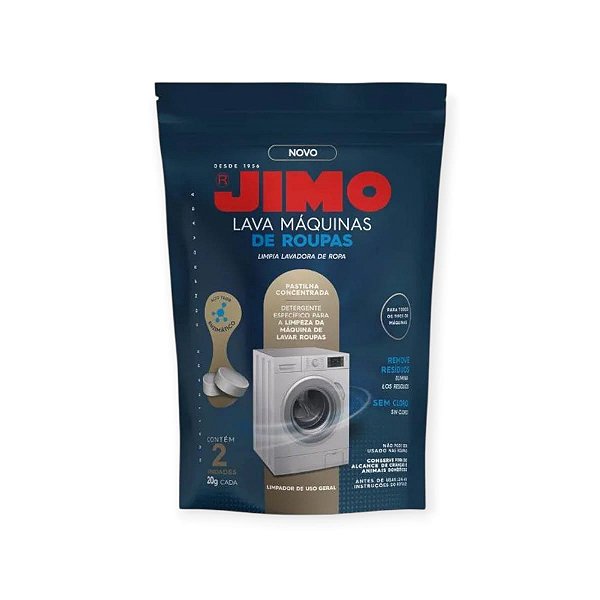 JIMO LAVA-MAQUINAS ROUPAS C/2 PASTILHAS 20G
