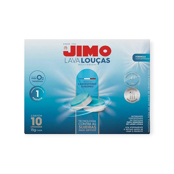 JIMO LAVA-LOUCA MULTI ESTOJO C/10 PASTILHAS 15G