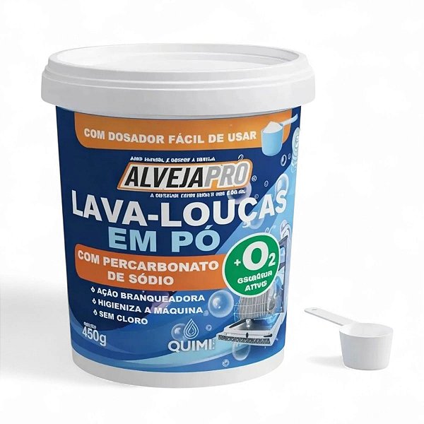 Lava Louça em pó c/ Percarbonato Máq. de lavar AlvejaPro 450g