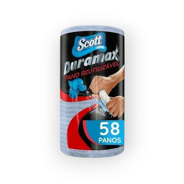 Toalha Multiuso Duramax Rolo c/58 AZUL Scott