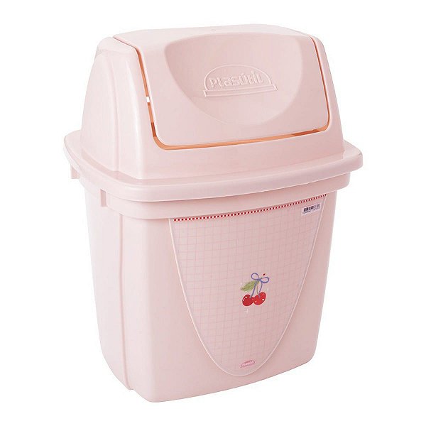 Lixeira de Pia Basculante 4,9L Rosa Plasútil