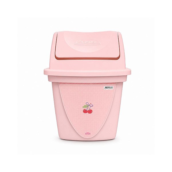 Lixeira de Pia com tampa Basculante 4,9L Rosa Plasútil