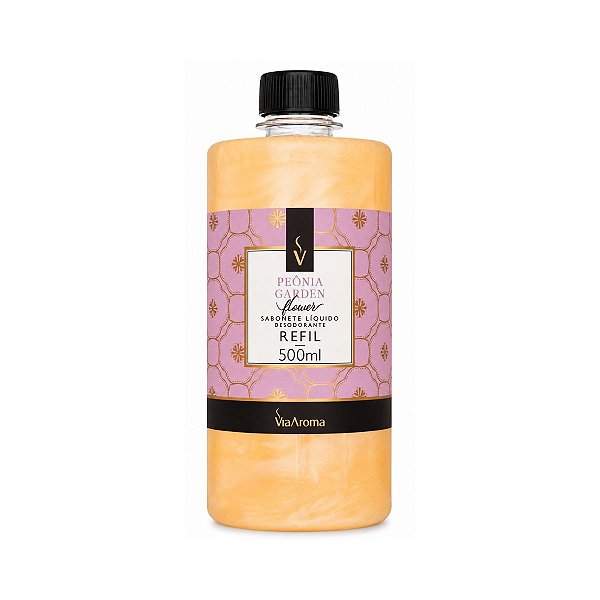 Refil Sabonete Líquido Desod. Peônia Garden Via Aroma 500ml