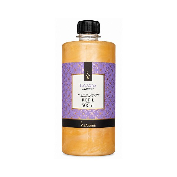 Refil Sabonete Líquido Desod. Lavanda Relax Via Aroma 500ml