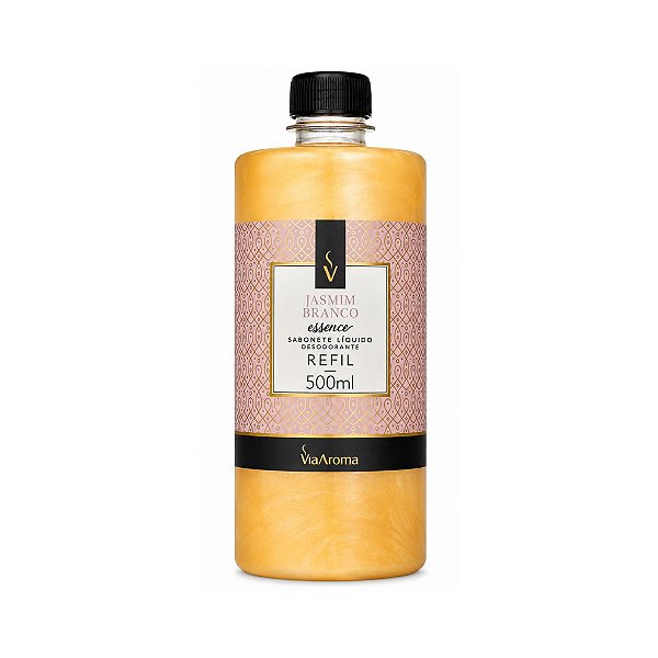 Refil Sabonete Líquido Desod. Jasmim Branco Via Aroma 500ml