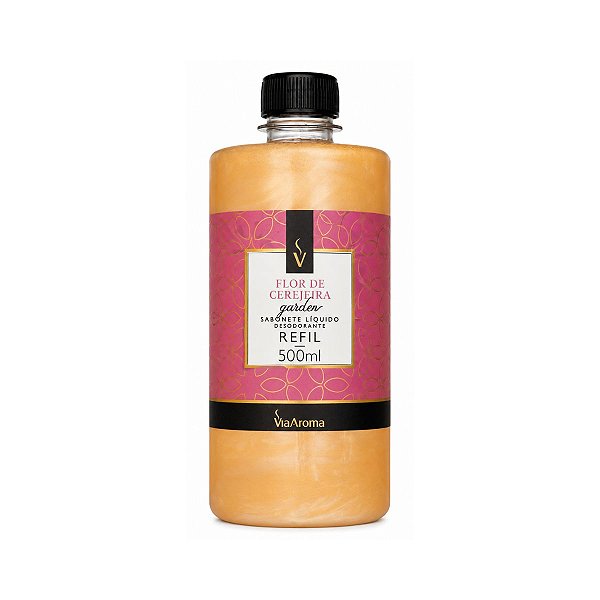 Refil Sabonete Líquido Desod. Flor Cerejeira Via Aroma 500ml