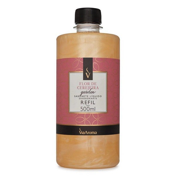 Refil Sabonete Líquido Desod. Flor Cerejeira Via Aroma 500ml