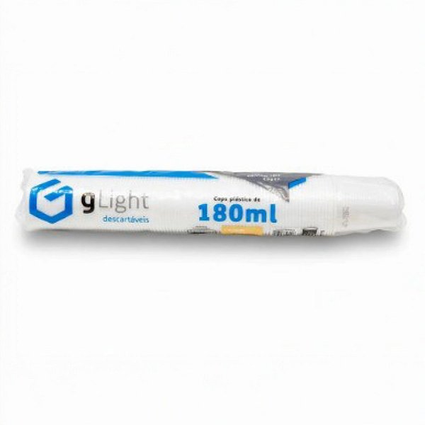 PACOTE COPO 180ML GLIGHT TRANSP. PS 100UN