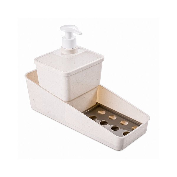 Porta Detergente Completo Marmore 600ml Plasutil