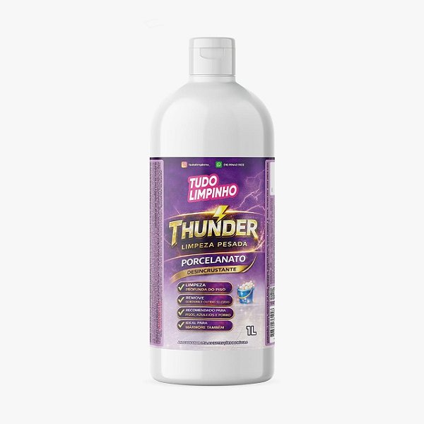 Thunder Porcelanato Limpeza Pesada Tudo Limpinho 1L