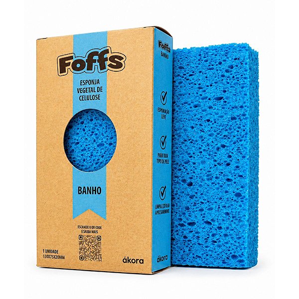 Esponja Vegetal de Celulose Banho Azul Foffs