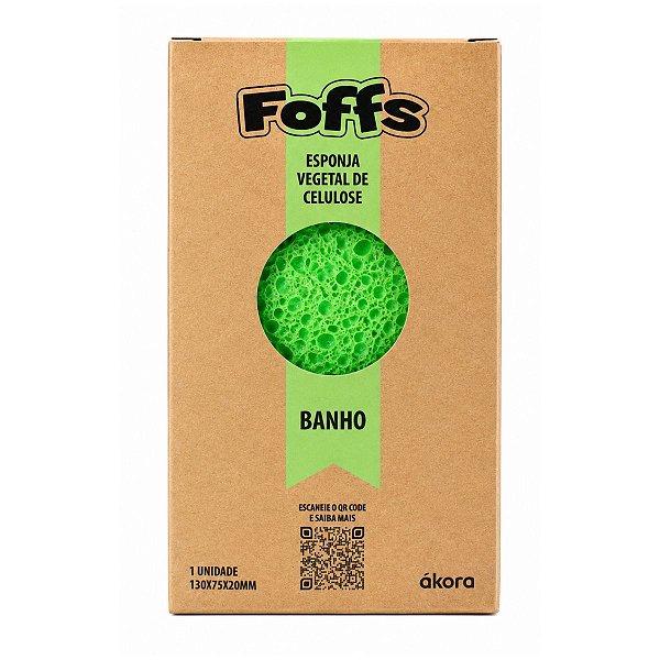 Esponja Vegetal de Celulose Banho Verde Foffs