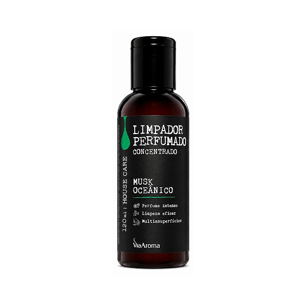 Limpador Perfumado Concentrado Via Aroma Musk Oceanico 120ml