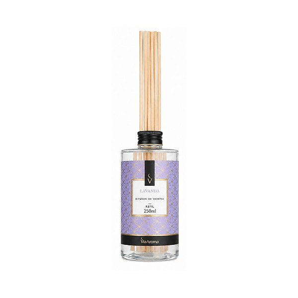 Refil para Difusor de Varetas Via Aroma 250ml Lavanda