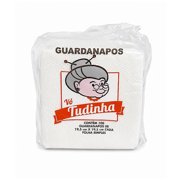 Guardanapo de Papel 19,5X19,5 Folha Simples 100un Vo Tudinha