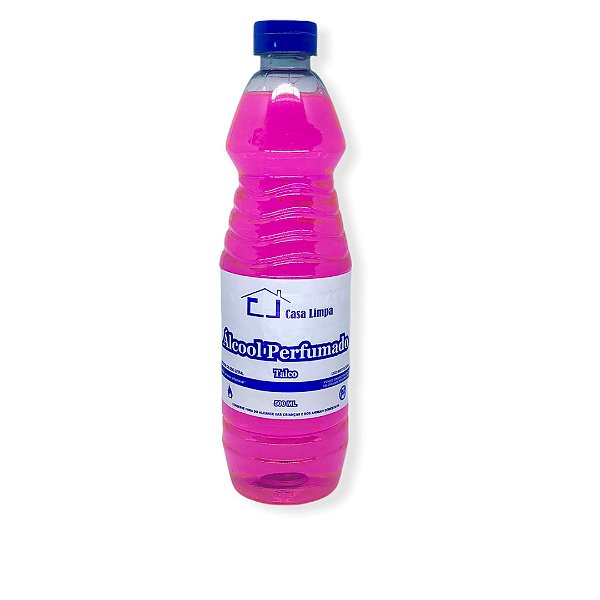 ALCOOL PERFUMADO TALCO 500ML CASA LIMPA