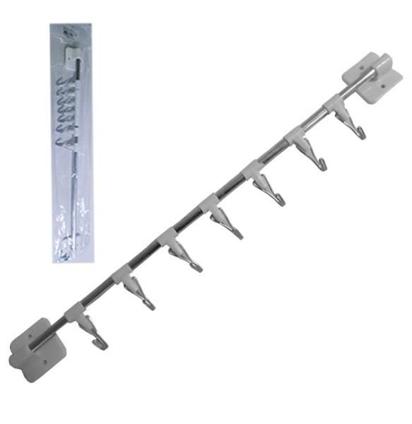 Cabide 7 ganchos adesivo branco