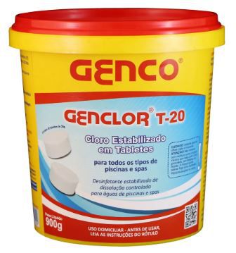 Cloro estabilizado Genclor tabletes T-20 - 45un Genco