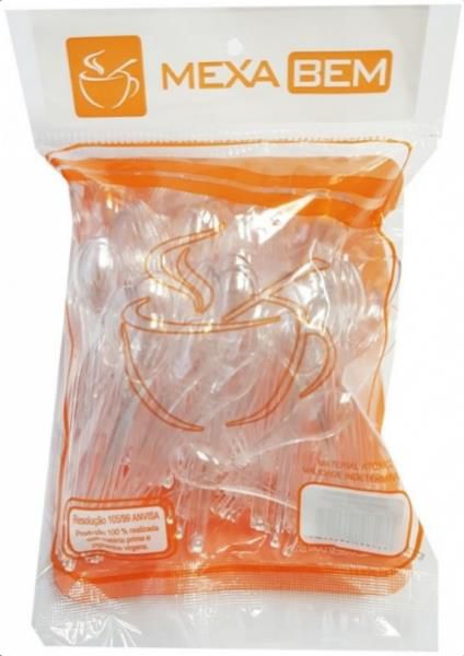 Colher plastica p/ cafe c/200 un Mexa Bem