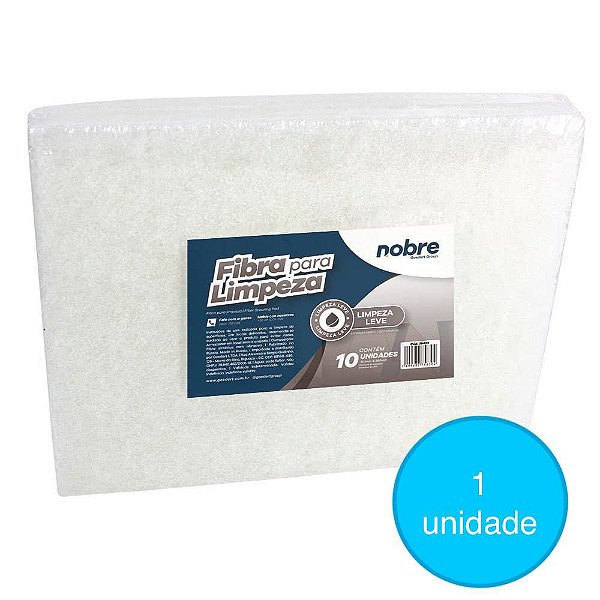 Fibra limpeza 102x260mm *limpeza leve -branco* unid NOBRE
