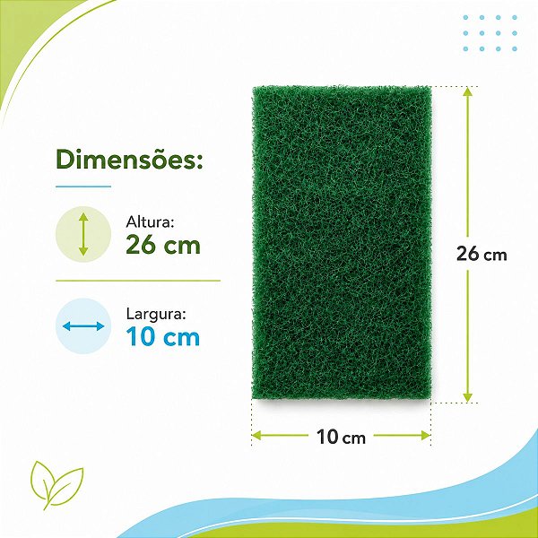 Fibra de Limpeza Verde 10x26cm Uso Geral Nobre 1 uni.