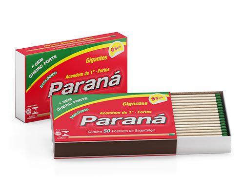 Fósforo Paraná gigante 9.5cm - 50Un.